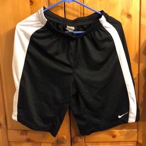 Nike black white shorts size XL with drawstring